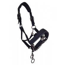 Load image into Gallery viewer, Strong Chain Controller ProSafe Headcollar - Padded -Black- Small Pony/Cob/Full