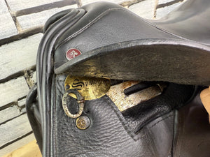 17” Wide Spalding Britanica Dressage Saddle - Black