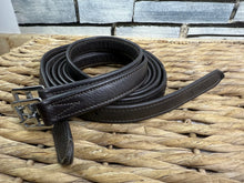 Load image into Gallery viewer, 60”/150cm Passier Hide Wrapped Non-Stretch Stirrup Leathers - Brown - Soft Leather