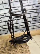 Load image into Gallery viewer, Schockemohle Weymouth/Double Dressage Bridle - Brown - Cob - Crystal Browband