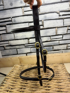 S/H Smart In hand Showing Bridle - Brown/Brass - Cob
