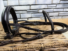 Load image into Gallery viewer, Schockemohle Weymouth/Double Dressage Bridle - Brown - Cob - Crystal Browband