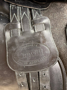 16 1/2” Wide/Changeable Gullet Bates Caprilli GP Saddle - Black