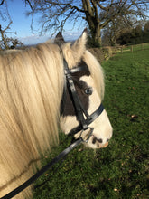 Load image into Gallery viewer, Flat Hunter Bridle &amp; Rubber Reins M&amp;M/Native/Shetland/Cob/Show - All Sizes
