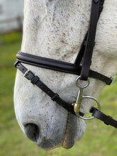 Load image into Gallery viewer, Quality Leather Flash Bridle - Soft Rubber Reins - Cob/Full/XF Black/Brown - Cob, Full &amp; XF