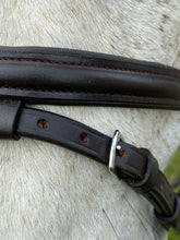 Load image into Gallery viewer, Quality Leather Flash Bridle - Soft Rubber Reins - Cob/Full/XF Black/Brown - Cob, Full &amp; XF