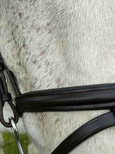 Load image into Gallery viewer, Quality Leather Flash Bridle - Soft Rubber Reins - Cob/Full/XF Black/Brown - Cob, Full &amp; XF