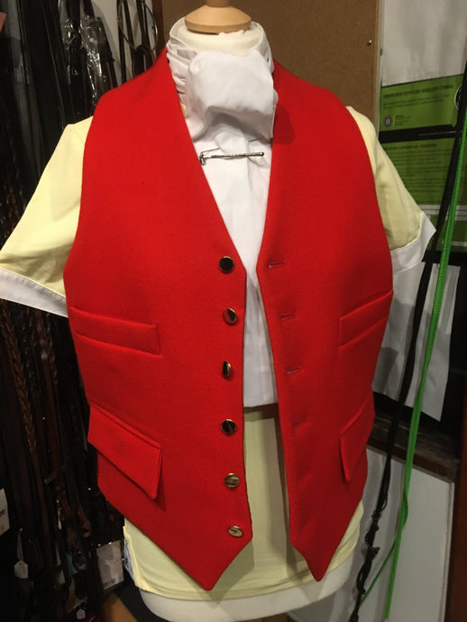 Gents 38” Mears Wool Waistcoat - Red