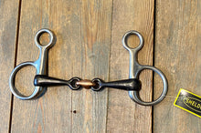 Load image into Gallery viewer, Hanging Cheek/Baucher Sweet Iron Snaffle with Copper Lozenge - 4 1/2-6” - BD Legal
