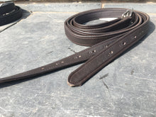 Load image into Gallery viewer, Non-Stretch Hide Wrapped Stirrup Leathers - All Sizes - Black or Brown