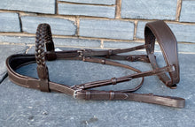 Load image into Gallery viewer, Wide Padded Chunky Hunter Bridle with Plaited Reins &amp; Browband
