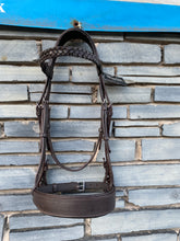 Load image into Gallery viewer, Wide Padded Chunky Hunter Bridle with Plaited Reins &amp; Browband