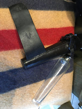 Load image into Gallery viewer, James Dixon Glass Flask &amp; Vintage Saddle Case