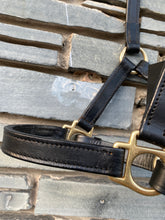 Load image into Gallery viewer, Foal/Mini Leather Headcollar - Brown/Brass Fittings