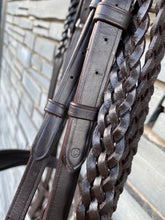 Load image into Gallery viewer, Wide Padded Chunky Hunter Bridle with Plaited Reins &amp; Browband