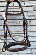 Load image into Gallery viewer, Wide Padded Chunky Hunter Bridle with Plaited Reins &amp; Browband