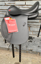 Load image into Gallery viewer, 15 1/2” Changeable Gullet John Whitaker Pony Dressage Saddle - Black