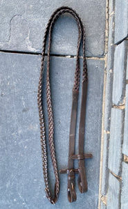 Wide Padded Chunky Hunter Bridle with Plaited Reins & Browband