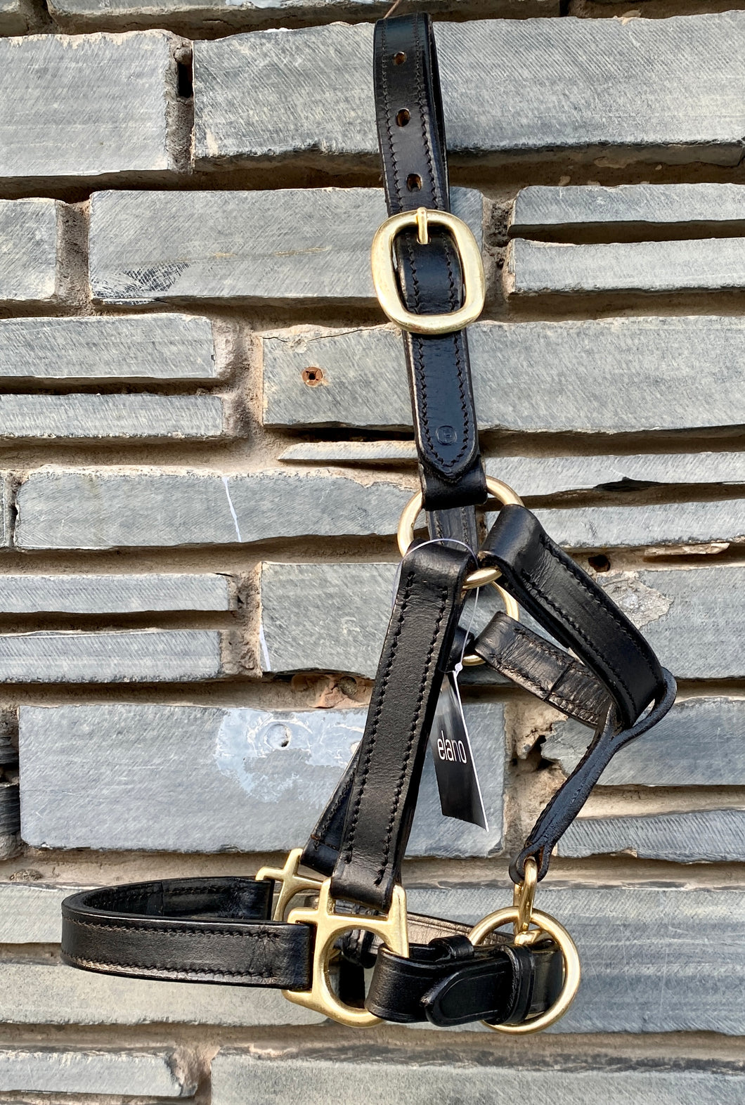Foal/Mini Leather Headcollar - Brown/Brass Fittings