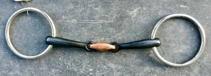 Loose Ring Sweet Iron Snaffle with Copper Lozenge - 4 1/2-6” - BD Legal
