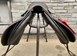 15 1/2” Changeable Gullet John Whitaker Pony Dressage Saddle - Black