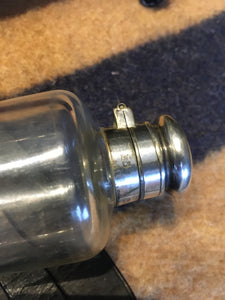 James Dixon Glass Flask & Vintage Saddle Case