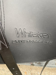 15 1/2” Changeable Gullet John Whitaker Pony Dressage Saddle - Black