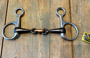 Hanging Cheek/Baucher Sweet Iron Snaffle with Copper Lozenge - 4 1/2-6” - BD Legal
