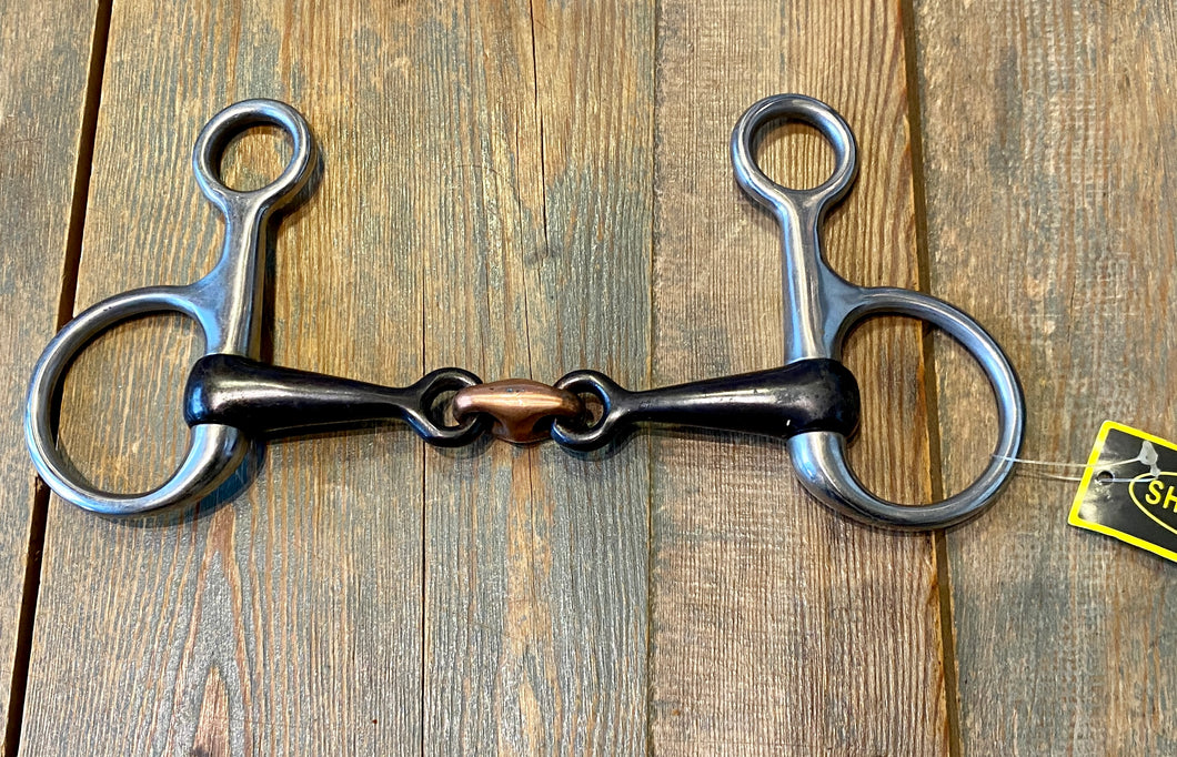 Hanging Cheek/Baucher Sweet Iron Snaffle with Copper Lozenge - 4 1/2-6” - BD Legal