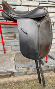 17” MW Ideal Jessica Dressage Saddle - Black