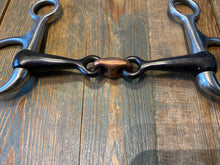 Load image into Gallery viewer, Hanging Cheek/Baucher Sweet Iron Snaffle with Copper Lozenge - 4 1/2-6” - BD Legal