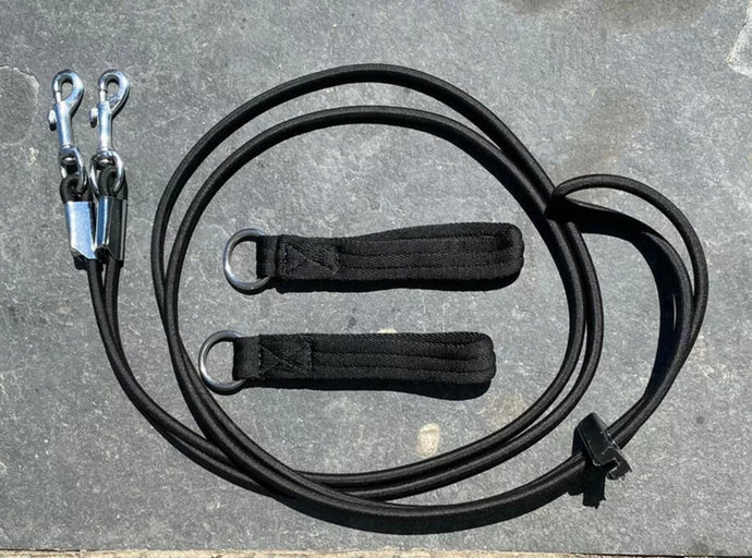 Bungee Elastic Training Aid/Reins - Lunging/Riding - Girth Clips/Loop