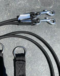 Bungee Elastic Training Aid/Reins - Lunging/Riding - Girth Clips/Loop