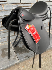 15 1/2” Changeable Gullet John Whitaker Pony Dressage Saddle - Black