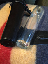 Load image into Gallery viewer, James Dixon Glass Flask &amp; Vintage Saddle Case